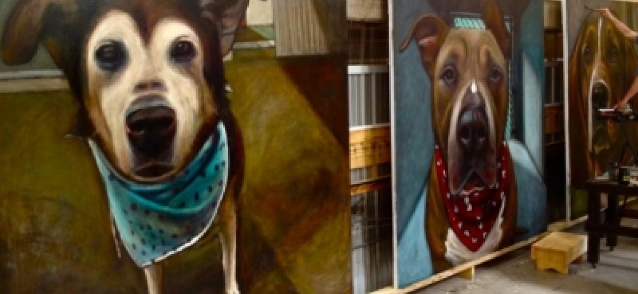 Huge art project captures the plight of shelter dogs