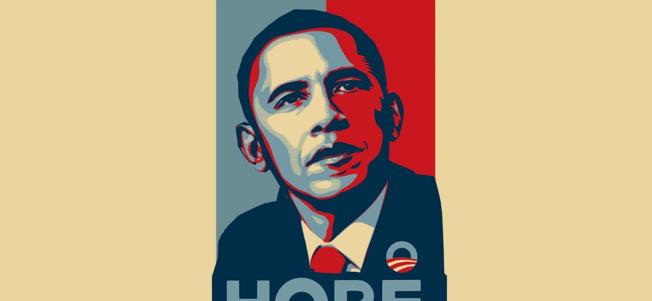 Barack Obama “Hope” poster by Shepard Fairey