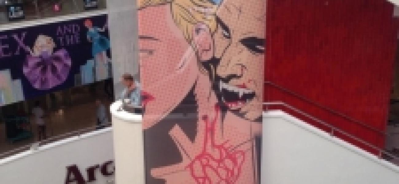 Giant art works inspired by HBO’s Game of Thrones, Girls, and Oz engage Israel’s shoppers