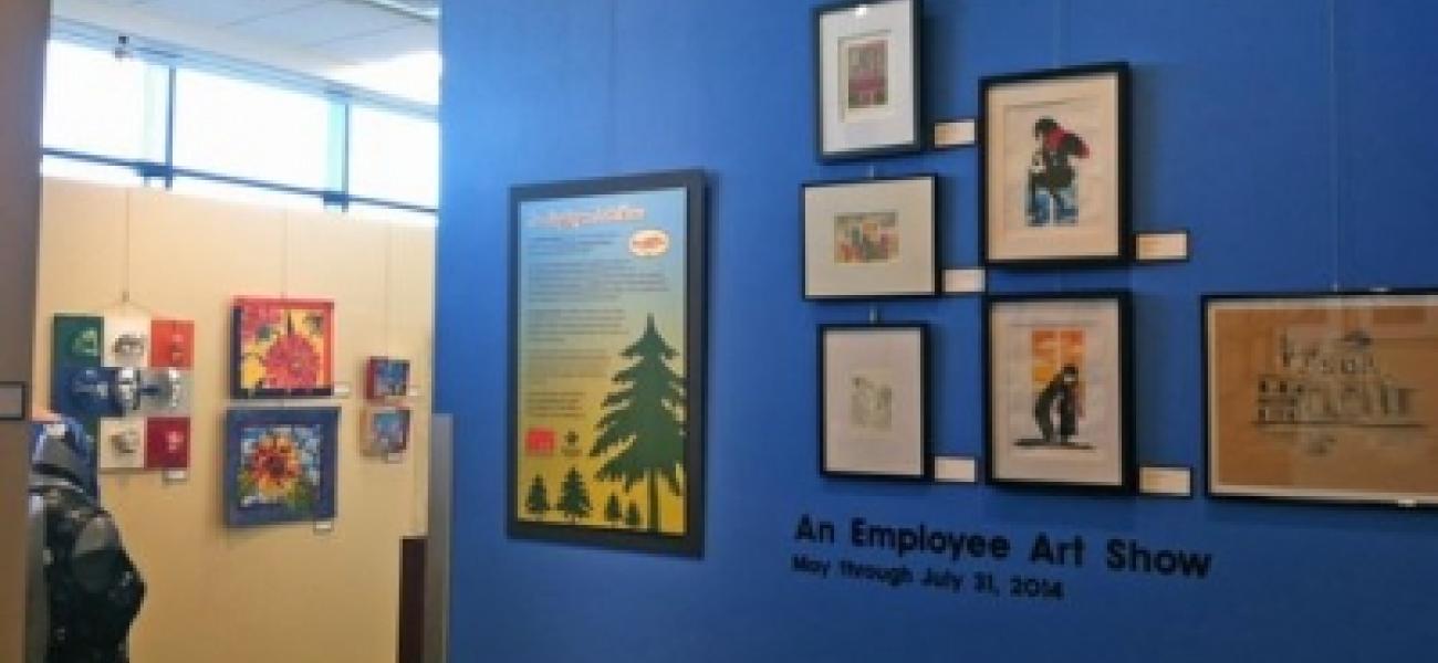 Artistic talent on display in airport employee art show