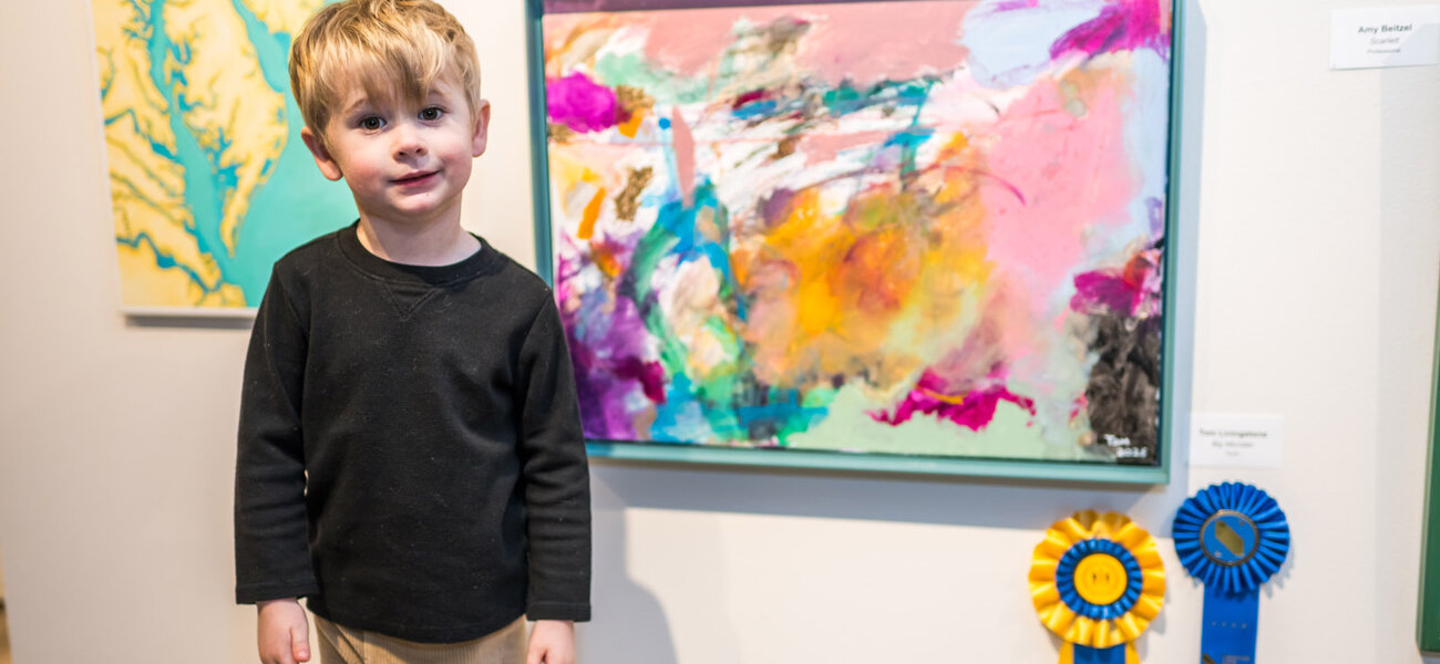 "Big Monster" painting by Youth Artist Tom Livingstone, Winner of First Place in the Youth category and a Governor's Choice Award.