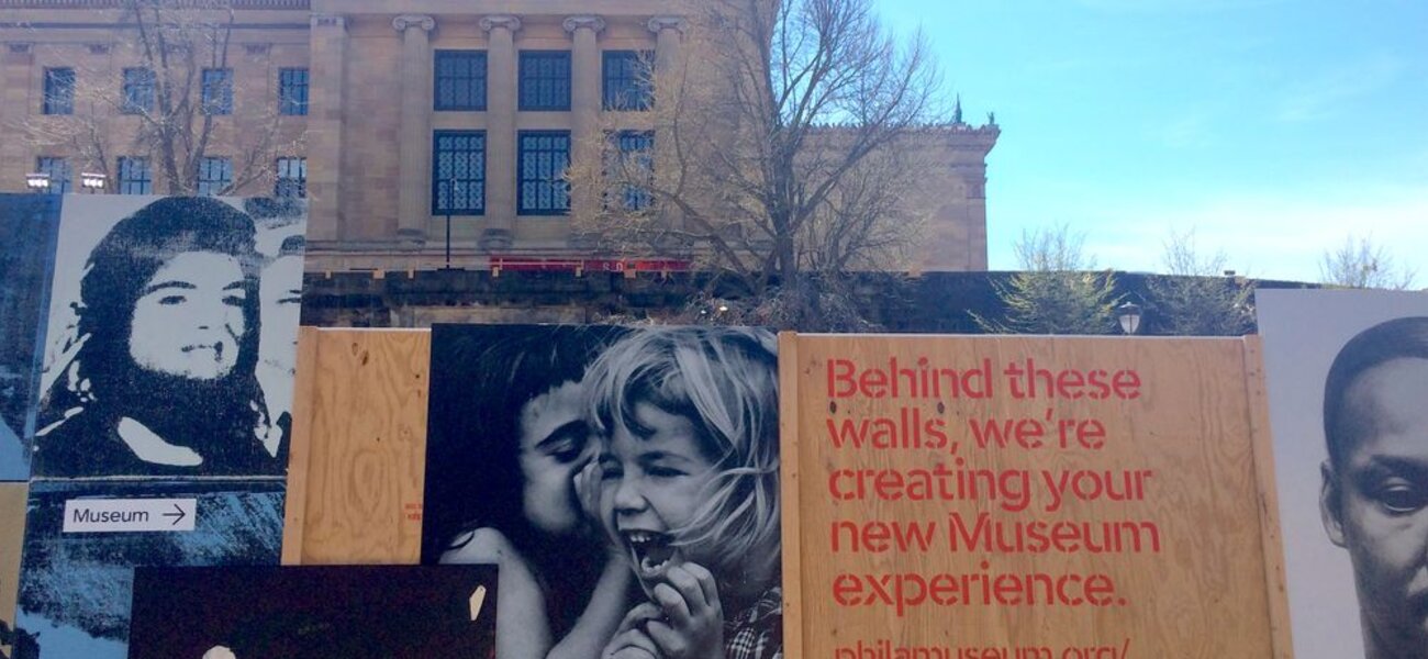Philadelphia Museum of Art’s construction fence is a work of art