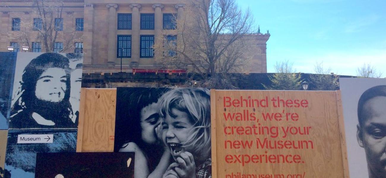 Philadelphia Museum of Art’s construction fence is a work of art