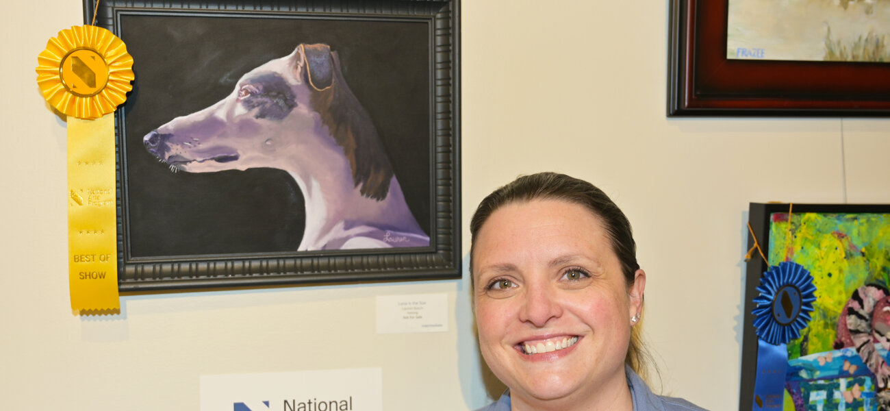"Luna is the Star" by Intermediate Artist Lauren Busch who took home the Best of Show Award for her beautiful painting.