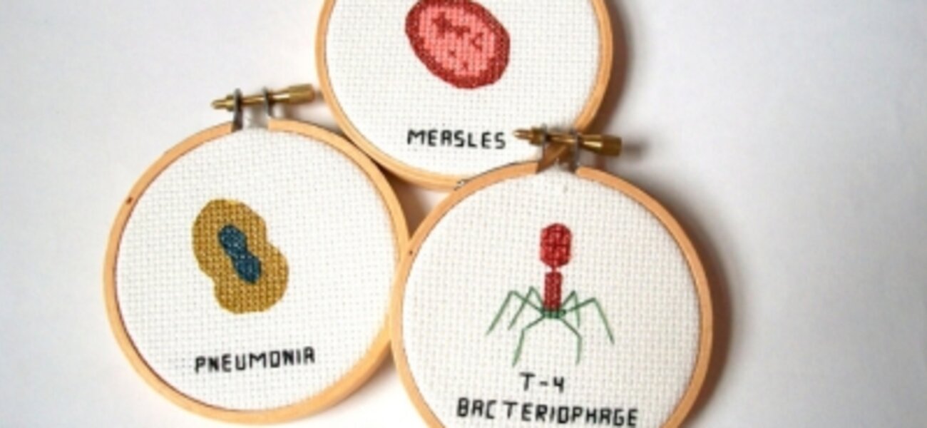 An Embroidered Art Project Dedicated To Viruses, Bacteria And Disease