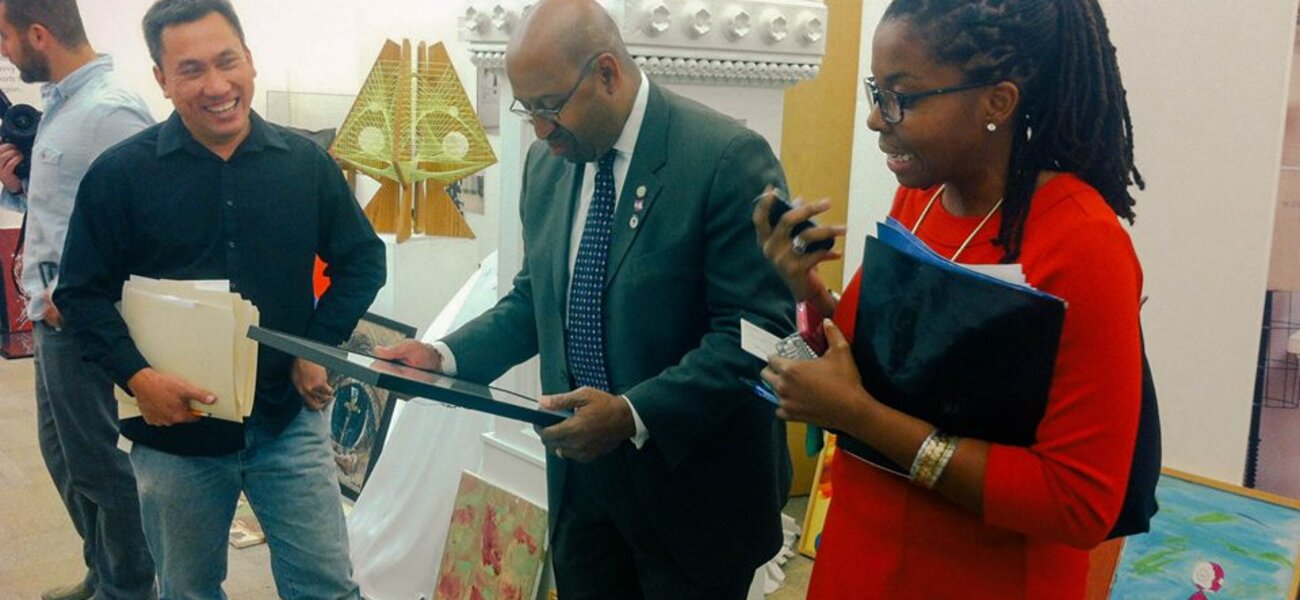 Mayor Puts NAP Artwork on His Own Walls