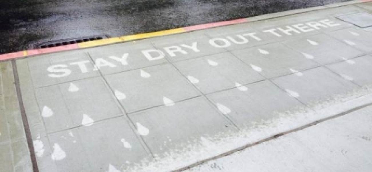 AWESOME! Rain Activated Art brings smiles in the downpour