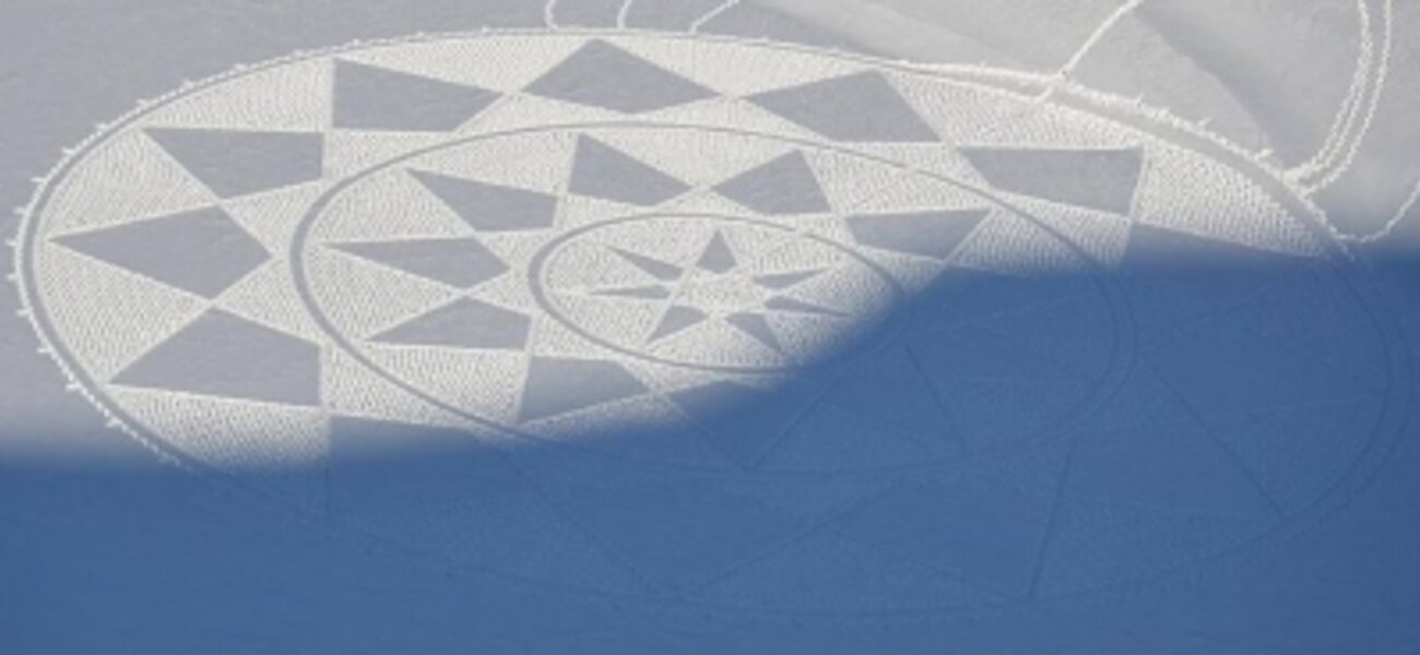 Snowshoes and Math Create Frozen Art