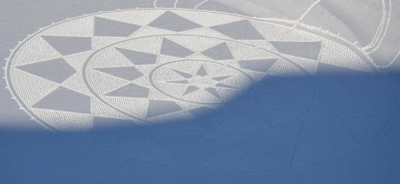 Snowshoes and Math Create Frozen Art