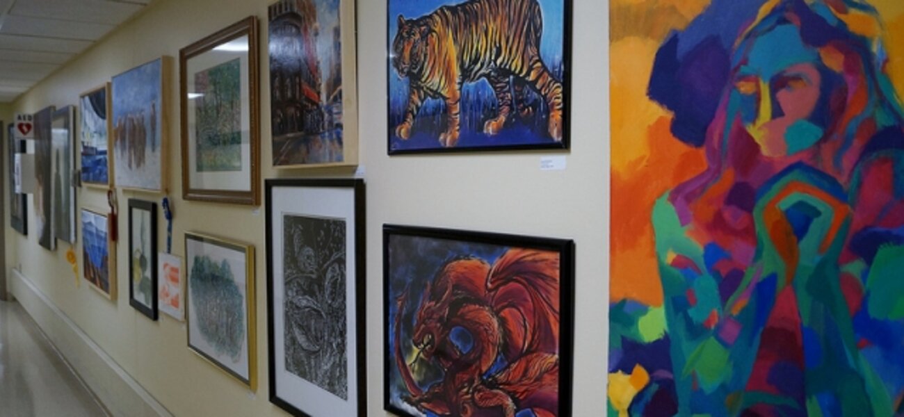 7th Annual Exhibit Artwork from the 7th Annual NAP Show for DMC lined the hallways of the Children's Hospital of Michigan