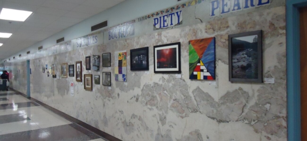 8th Annual Exhibit City Hall Lobby decorated with employee artwork from the 8th Annual NAP Show in New Orelans.