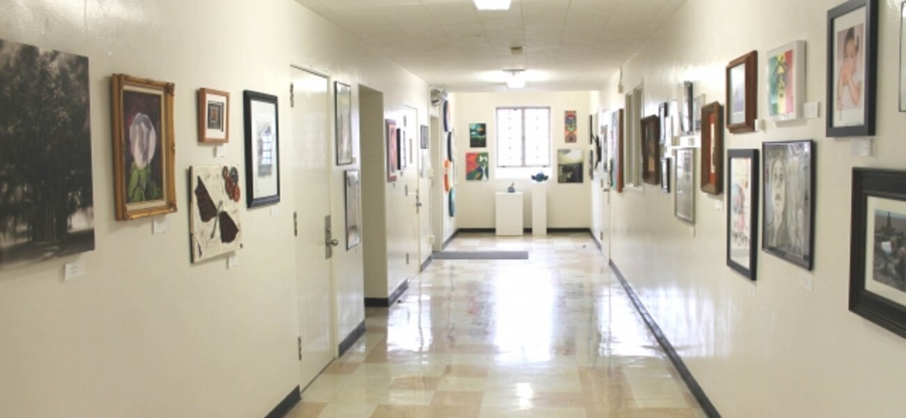 6th Annual Exhibit Artwork lining the walls of Napa State Hospital, CA