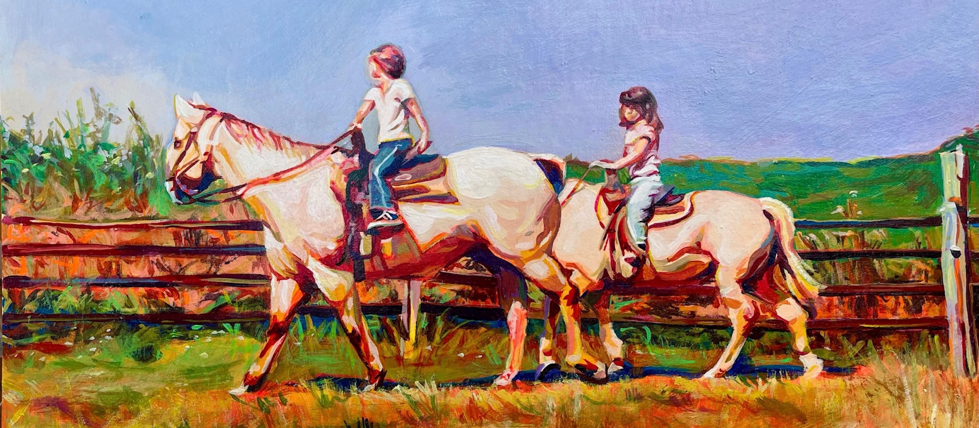 kids riding horses