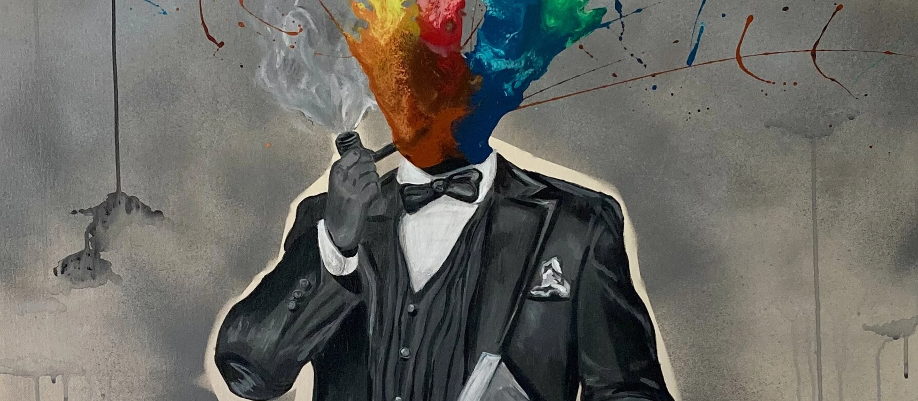 mind blown colorful head