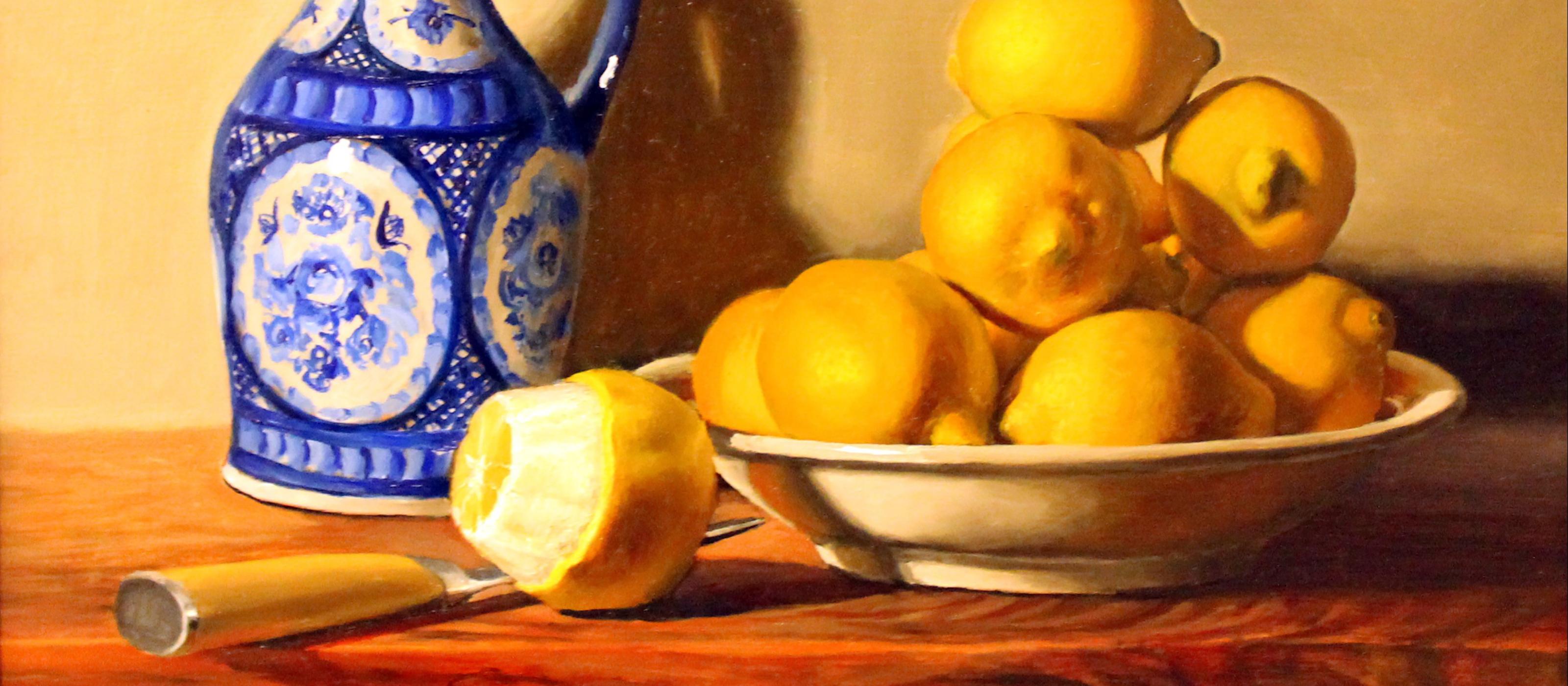 still life with lemons