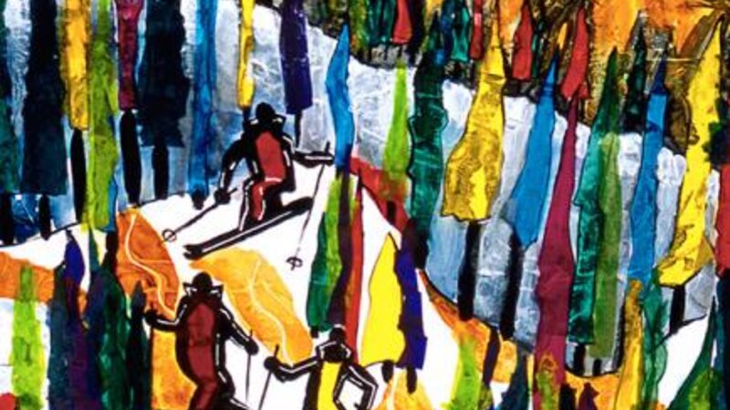 Skiing With Friends in Whitefish, Montana.