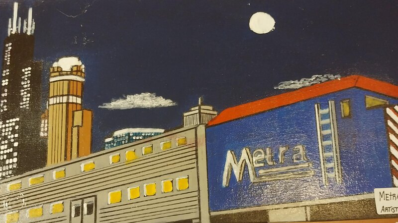 Metra leaves Chicago