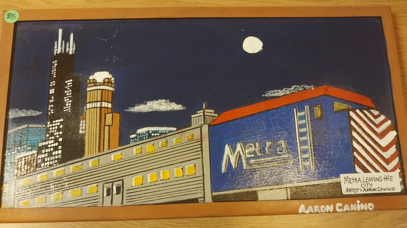 Metra leaves Chicago