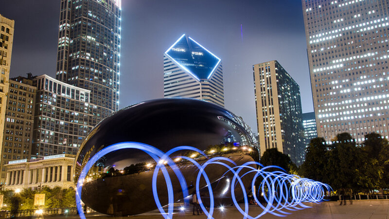 Light Painting By The Bean