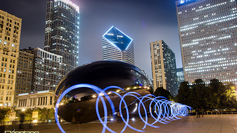 Light Painting By The Bean