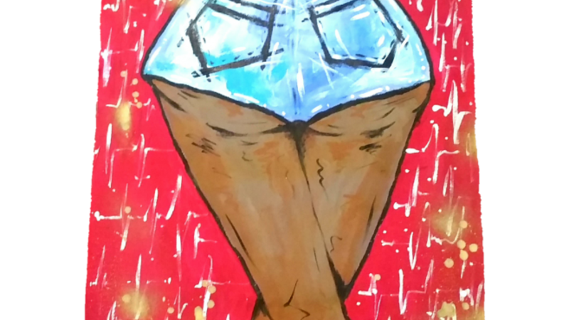 LEGS.! Hand painted on raw canvas
