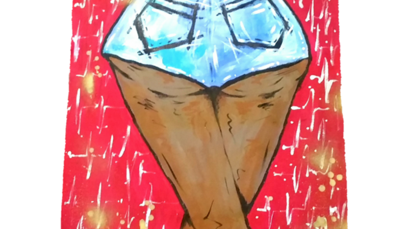 LEGS.! Hand painted on raw canvas