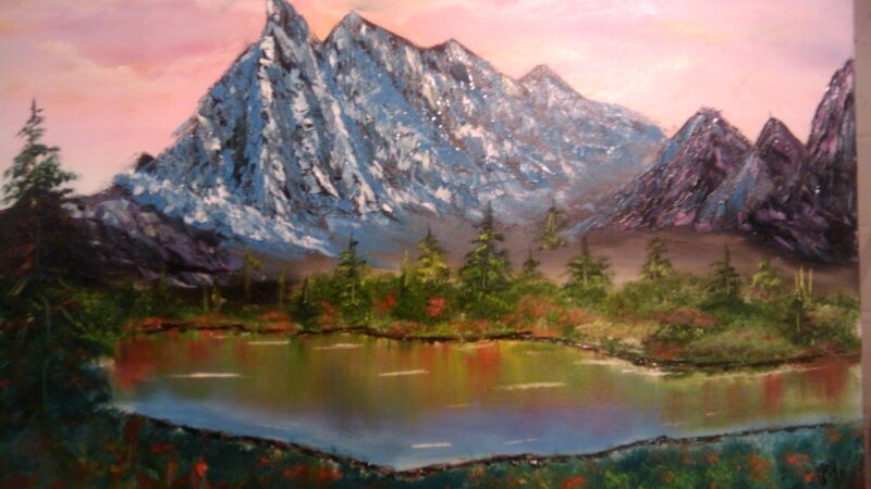 light behind the mountain