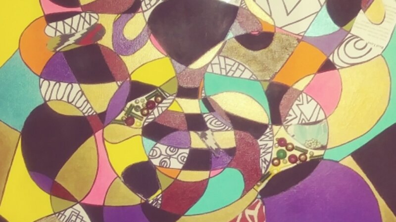 abstract, multi-color, mixed media,painting, acrylic,canvas