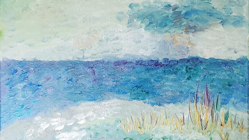 Dawn Cooper original painting St. Andrews Beach