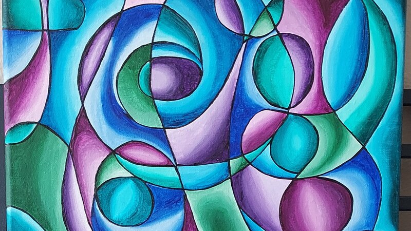 Acrylic painting titled, Oh que, Monte?