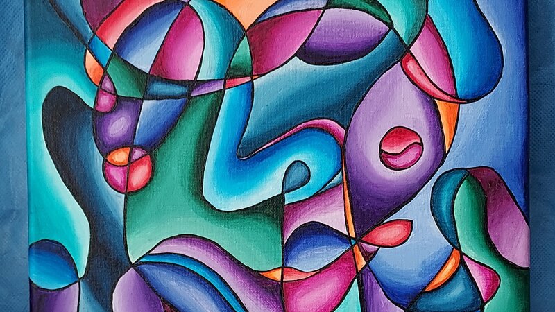 Acrylic painting titled, Lips of Clarise