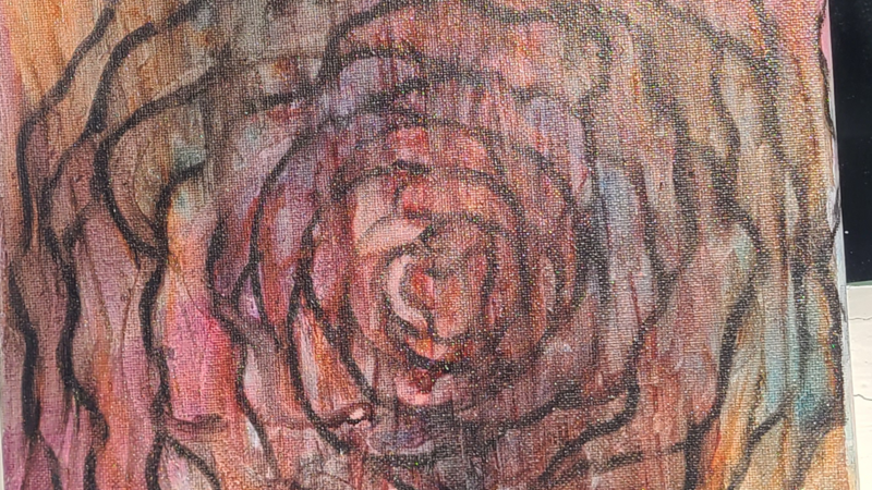 What are you doing.(We are panting the roses red )