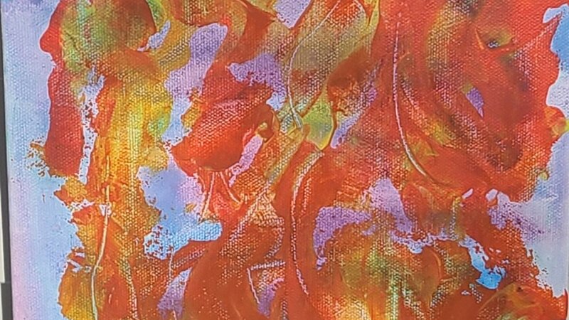 A fier on a cold winter night