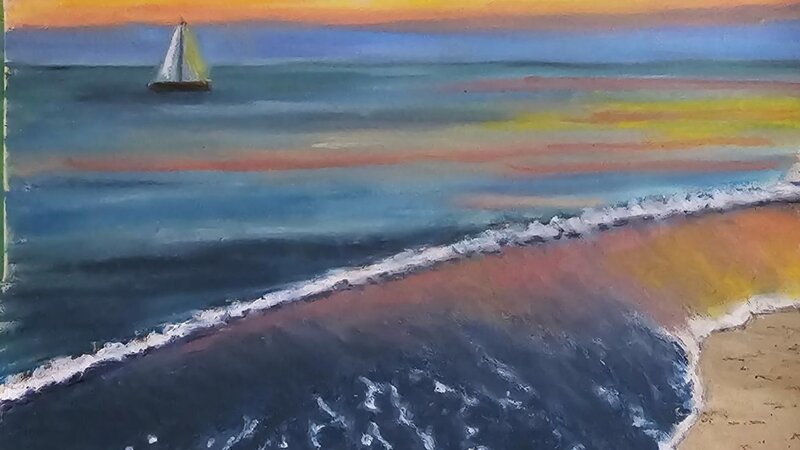 Soft oil pastel painting