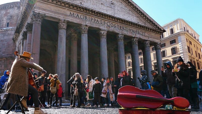 Travel the world with me: Cello performance in front of Rome's Pantheon