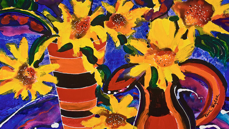 Two Vases of Sunflowers