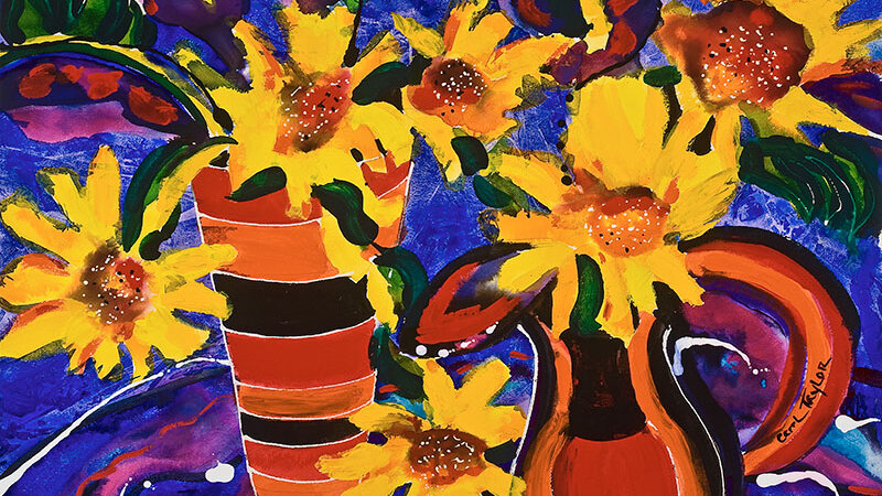 Two Vases of Sunflowers