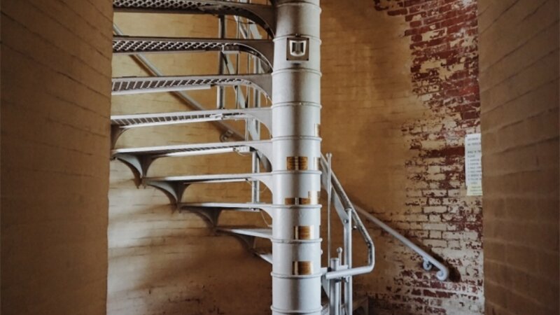 lighthouse, spiral, staircase, bricks