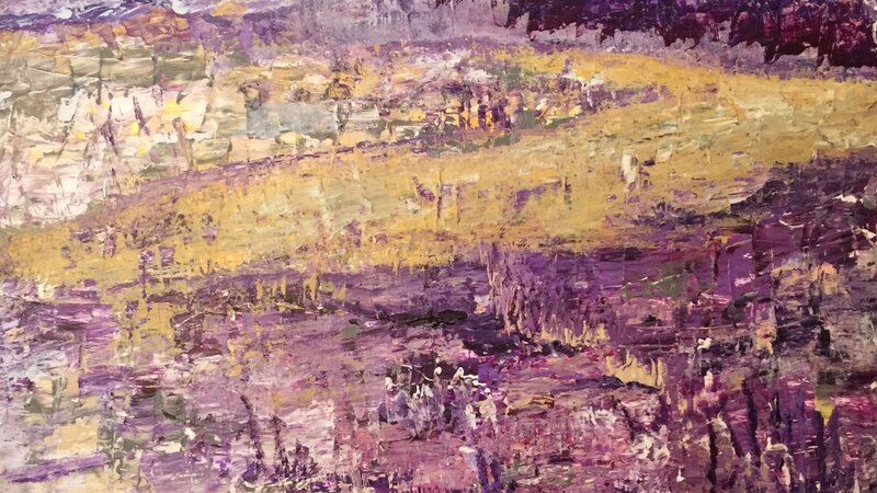 “Lavender Field Beyond City Lights”