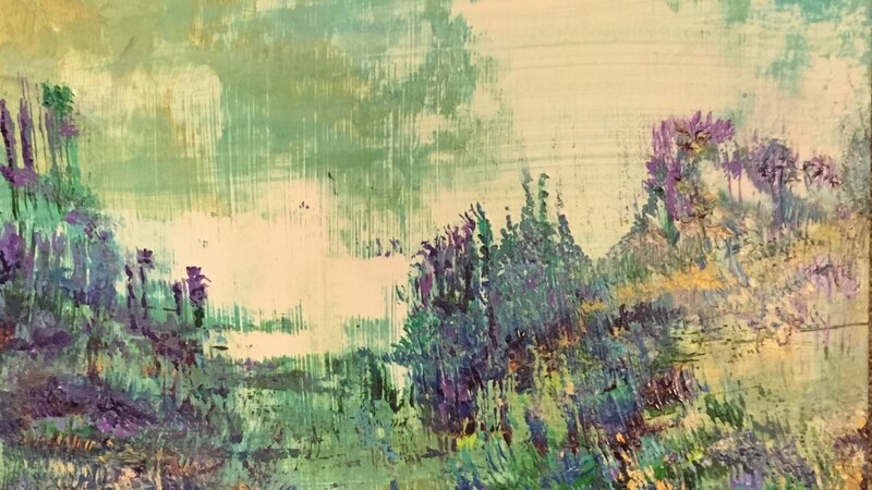 “Flowers Beyond The Lake”