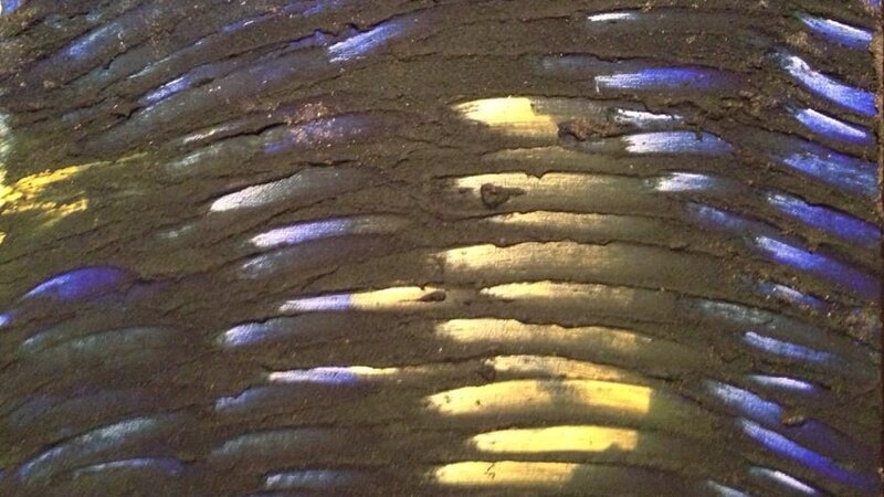 “JOY” abstract OBX sand and salt water acrylic paint on canvas