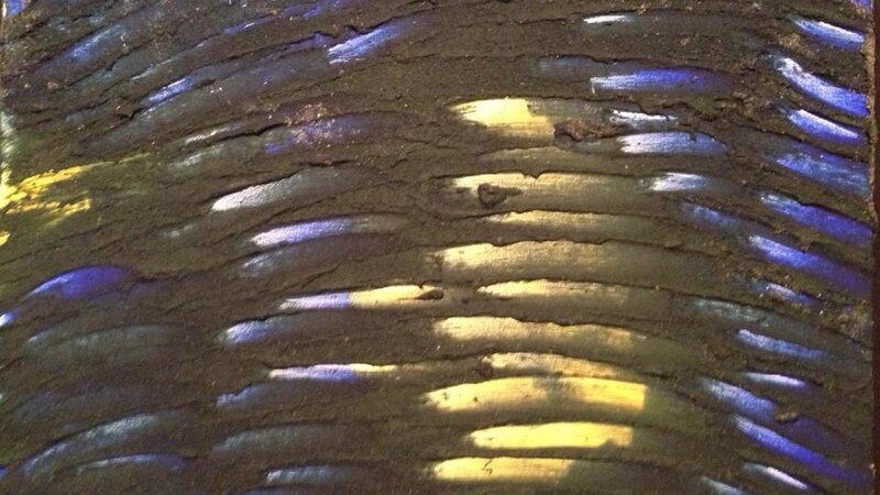 “JOY” abstract OBX sand and salt water acrylic paint on canvas