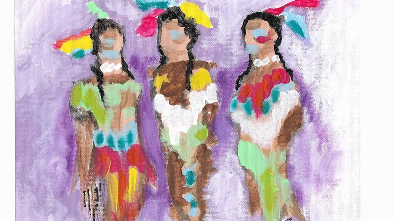 Sorogal Artist Acrylic Abstract 8 x 10 Original Canvas Panel