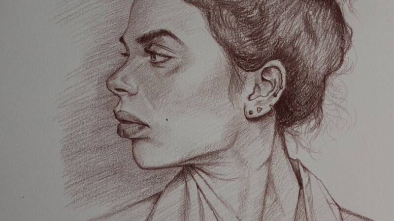 Colored pencil sketch