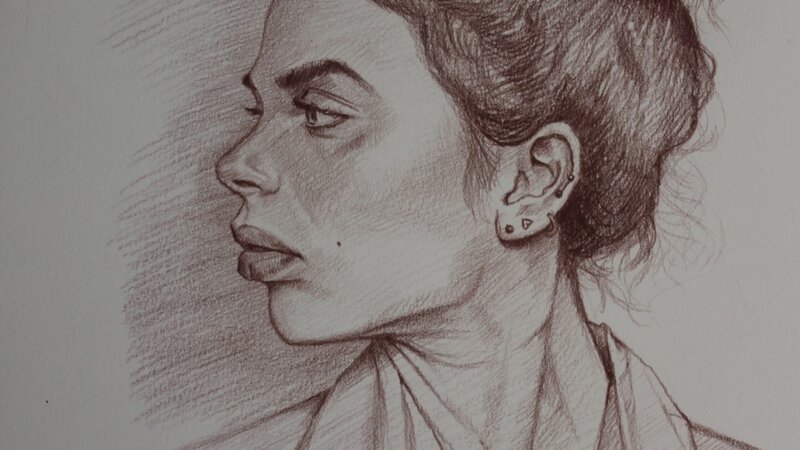 Colored pencil sketch