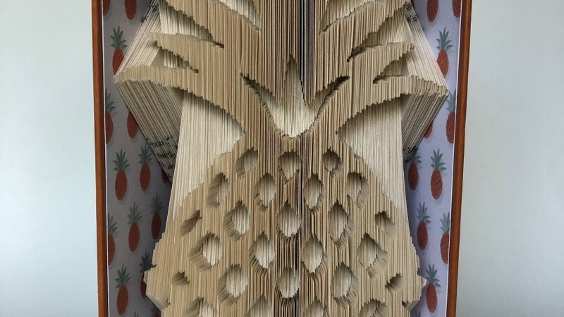 Pineapple Book Sculpture