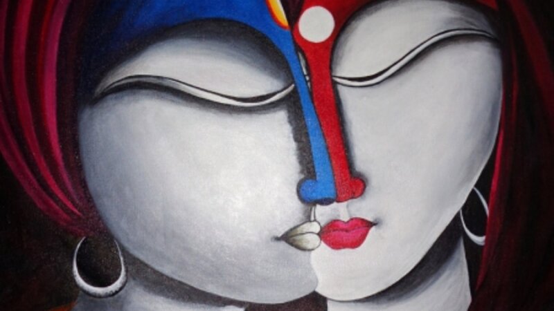 Radha Krishna Painting, Krishna Painting, Original 100% handcrafted