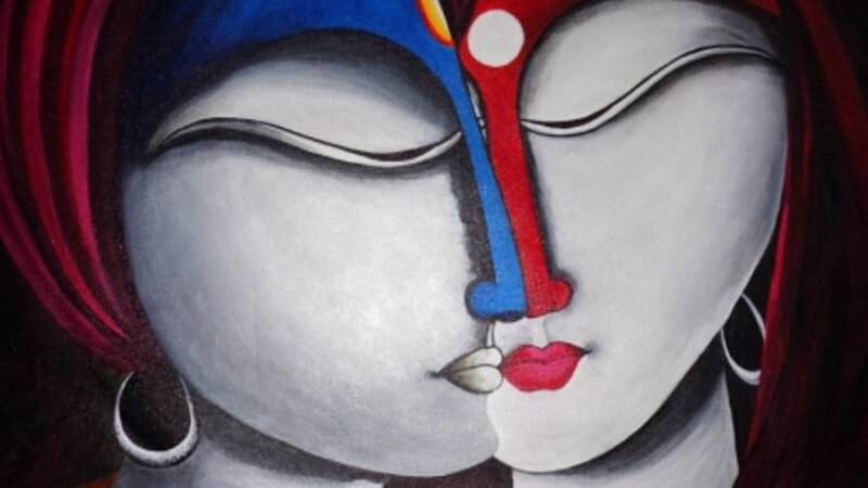 Radha Krishna Painting, Krishna Painting, Original 100% handcrafted