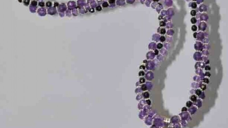 Amethyst & Onyx Necklace 