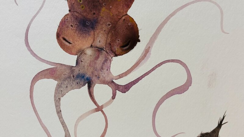 Painting in watercolor and colored pencil, from 2020.